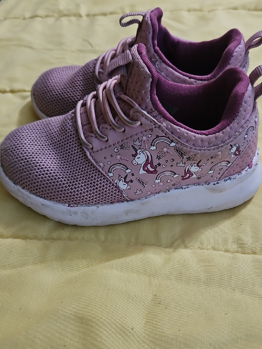 Kids Pink Unicorn Athletic Sneakers